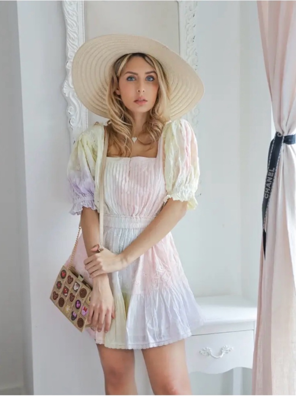 ✨ LoveShackFancy Pastel Ombré Embroidered Mini Dress | NWT ✨